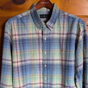 Polo Ralph Lauren Classic Fit Men’s Dress Shirt XXL Multi Color Plaid
